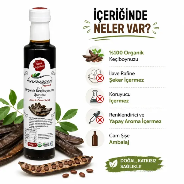 Harmanyeri Organik Keçiboynuzu Şurubu 350 gr ürün görseli
