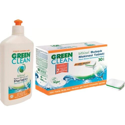 U Green Clean Bulaşık Makinesi Tableti Ve Parlatıcı Seti