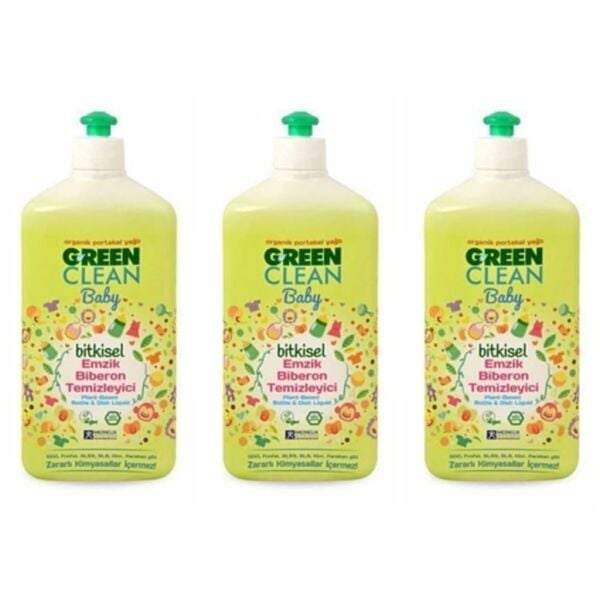 U Green Clean Baby Bitkisel  Biberon Emzik Temizleyici 3 x 500 ml