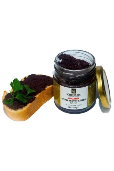 Kroisos Organik Siyah Zeytin Ezmesi 180 GR x 2 Adet