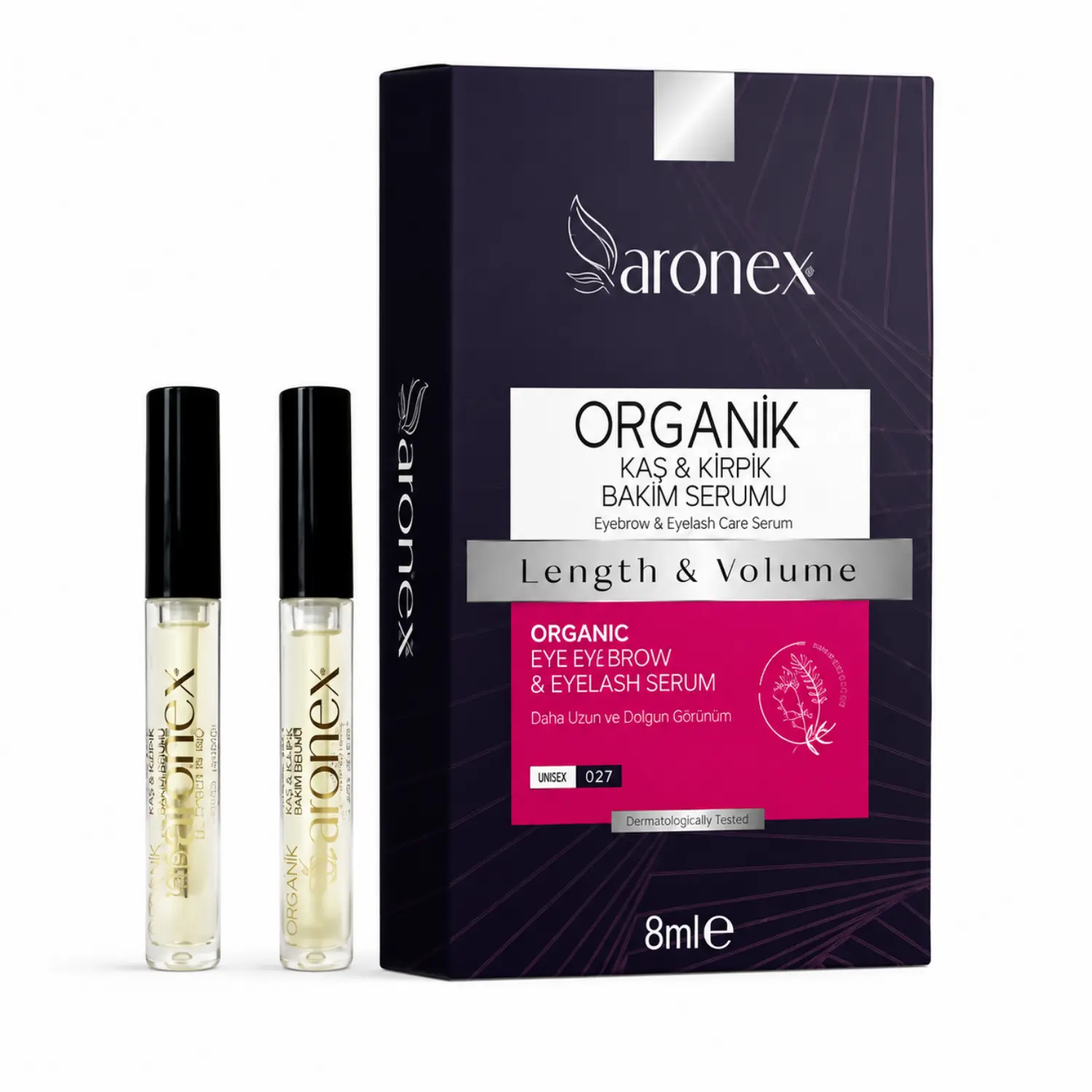 Aronex Organik Kaş ve Kirpik Serumu 8 ml