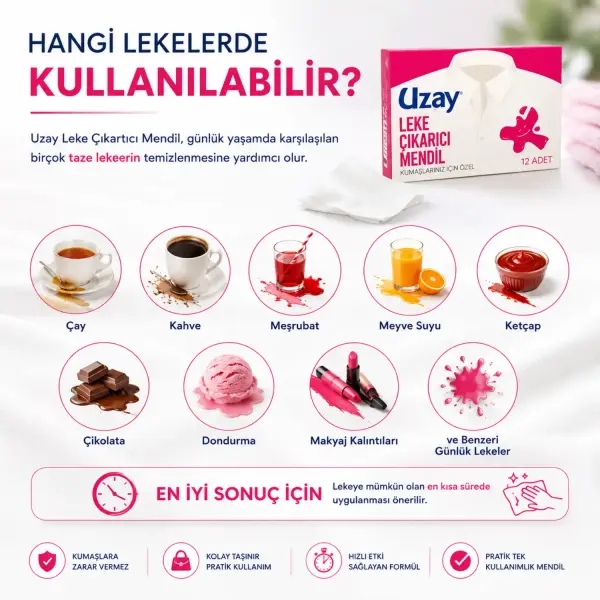 Uzay Leke Çıkarıcı Mendiller 12 Adet ürün görseli