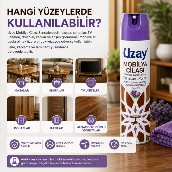 Uzay Mobilya Cilası Lavanta Parfümlü 300 ml ürün görseli