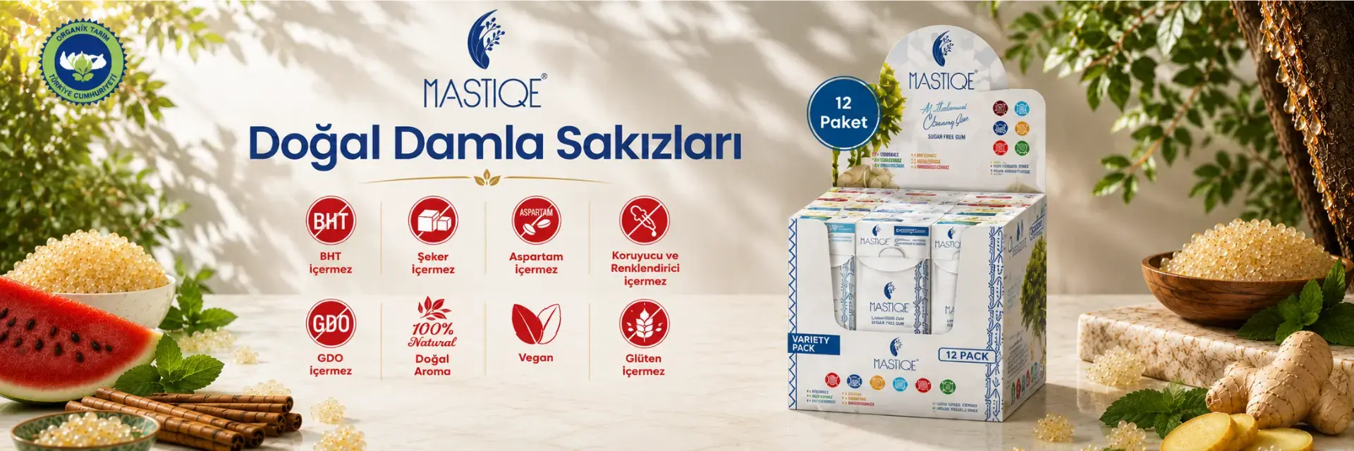 mastiqe şekersiz doğal sakız