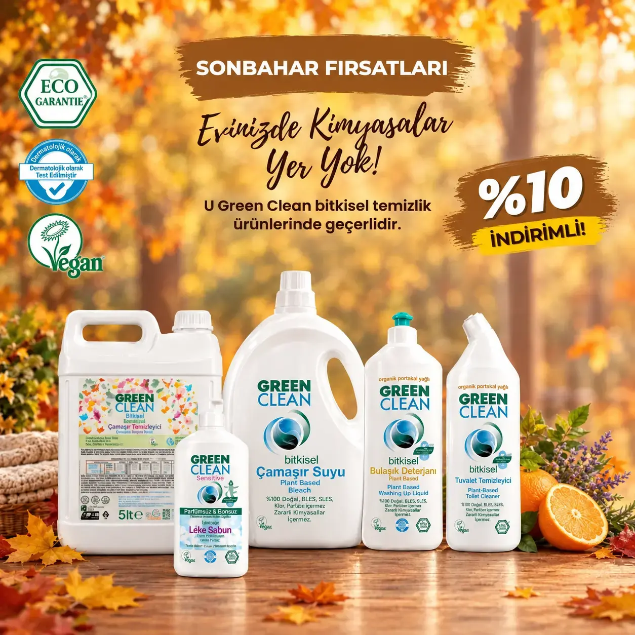 u green clean bitkisel temizlik ürünleri indirim